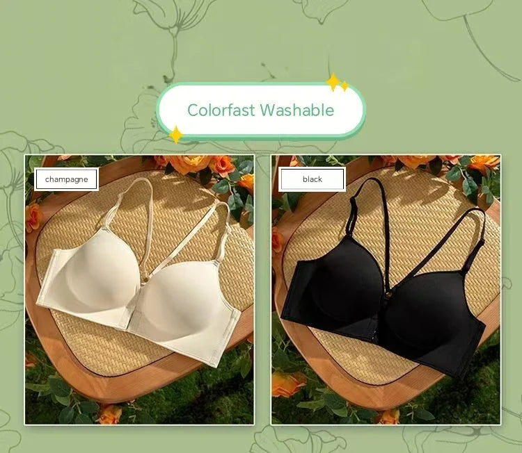 12cm Thickened Front Closure Push Up Bra - Ultra Thick Padded Lift for Small Chest, Deep Plunge Sexy Lingerie