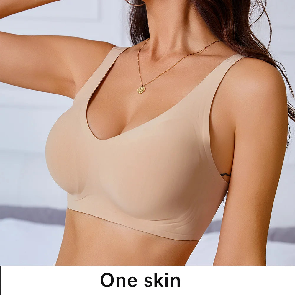 Wireless Bra for Women Seamless Push Up Bras Comfortable V-Shaped Gathering Underwear BCD Cup Intimate Lingerie