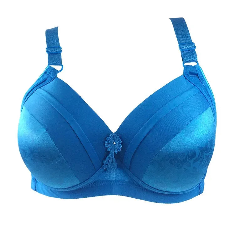 36-44 B/C Cup Bras for Big Breasted Women Fat Full Coverage Thin Wire Free Back Closure Underwear Gathered High Quality Bra
