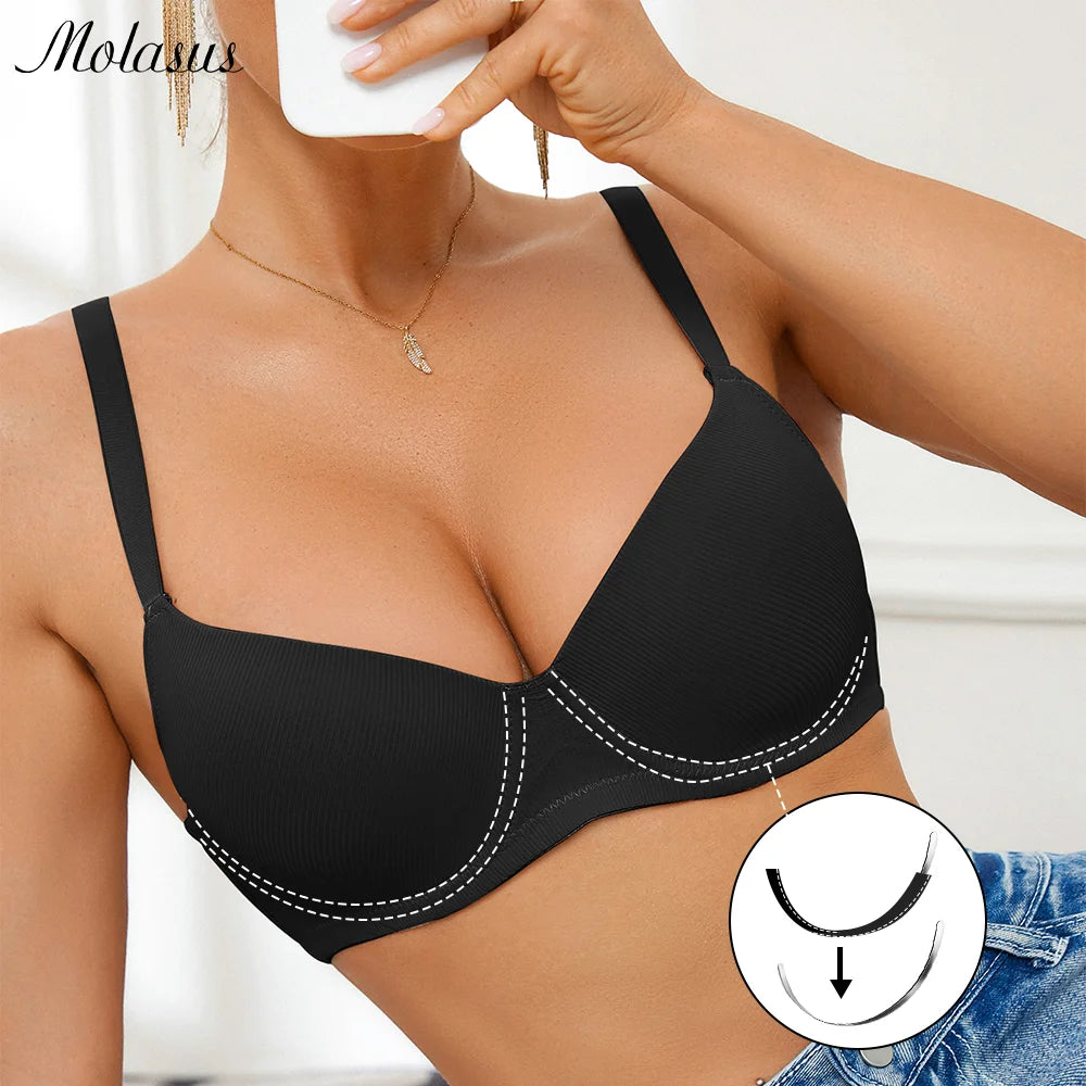 Women Large Bra Push Up Seamless Upper Bralette Summer Bras Plus Size Top Lingerie Underwear B C D Cup Bras