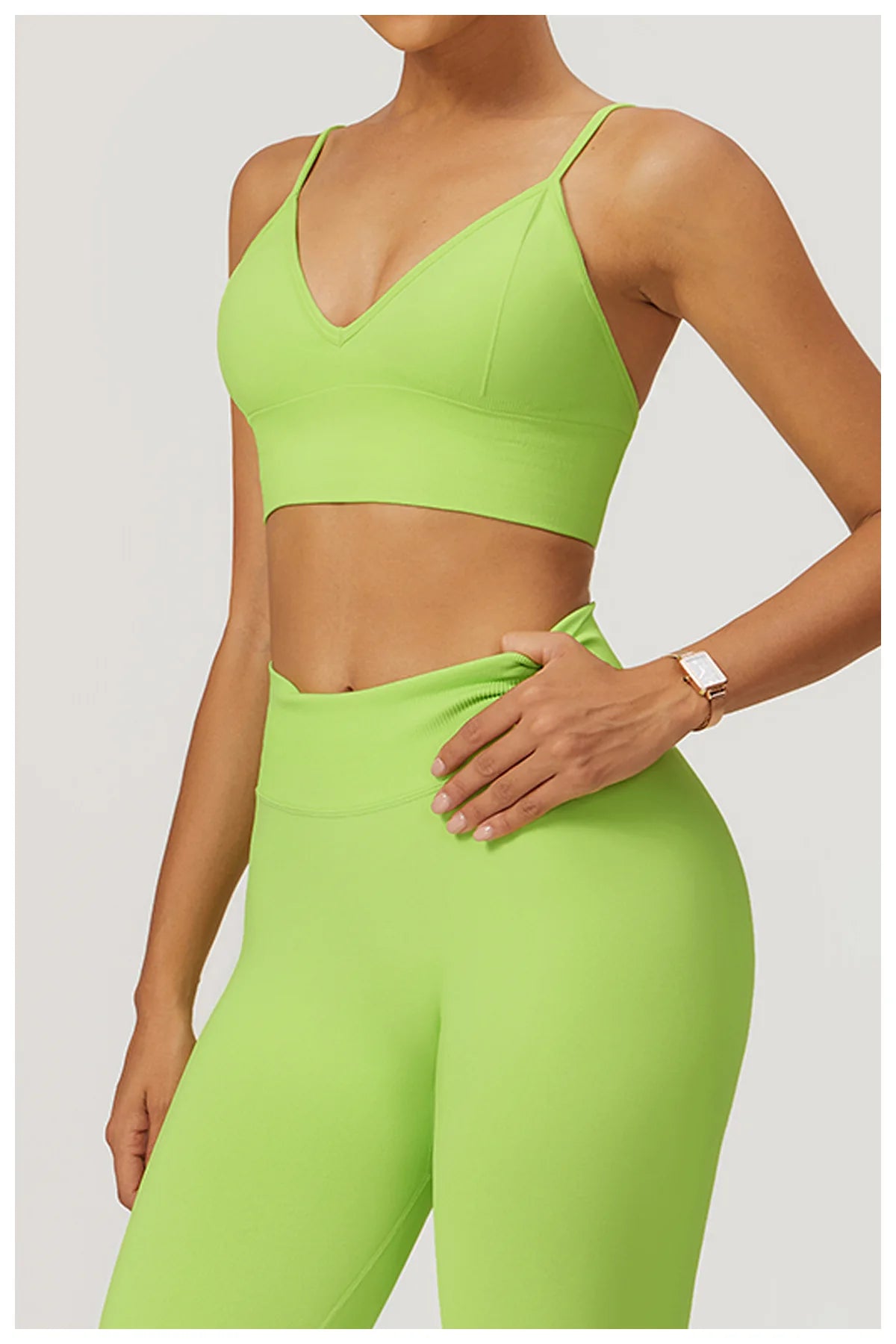 HBC Seamless Sports Bras for Women Fitness Yoga Bras With Removable Pads Adjustable Straps Gym Vest Top Bra Running Crop Top