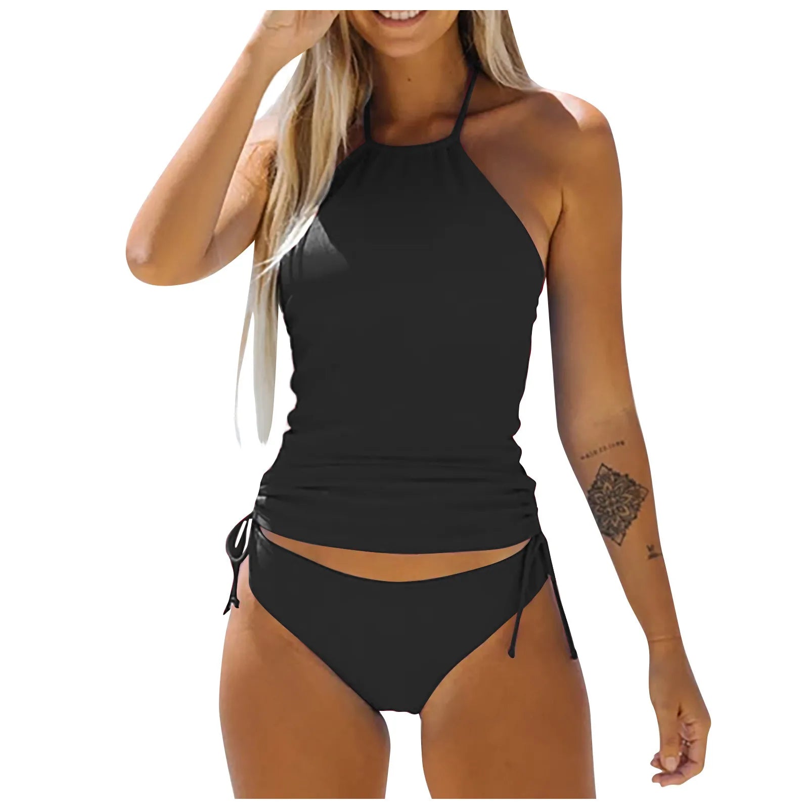 Full Coverage Bikini Top Women Lace Up Swimwear Tops Underwire Push Up Swim Crop Top Tie Back Bathing Suit Period Swimwear