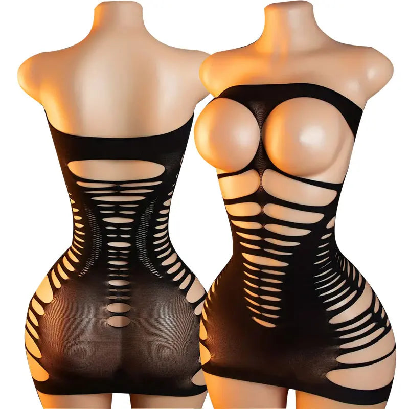 Strapless Open Bra Sexy Hollowed Out See Through Sexy Lingerie Erotic Babydoll Nightwear Chemises