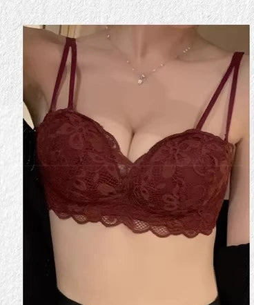 New Push-Up Lingerie Set Comfortable Wire-Free and Lightweight Bra Provides Lift and Side Support Sexy & Exquisite Lace Design