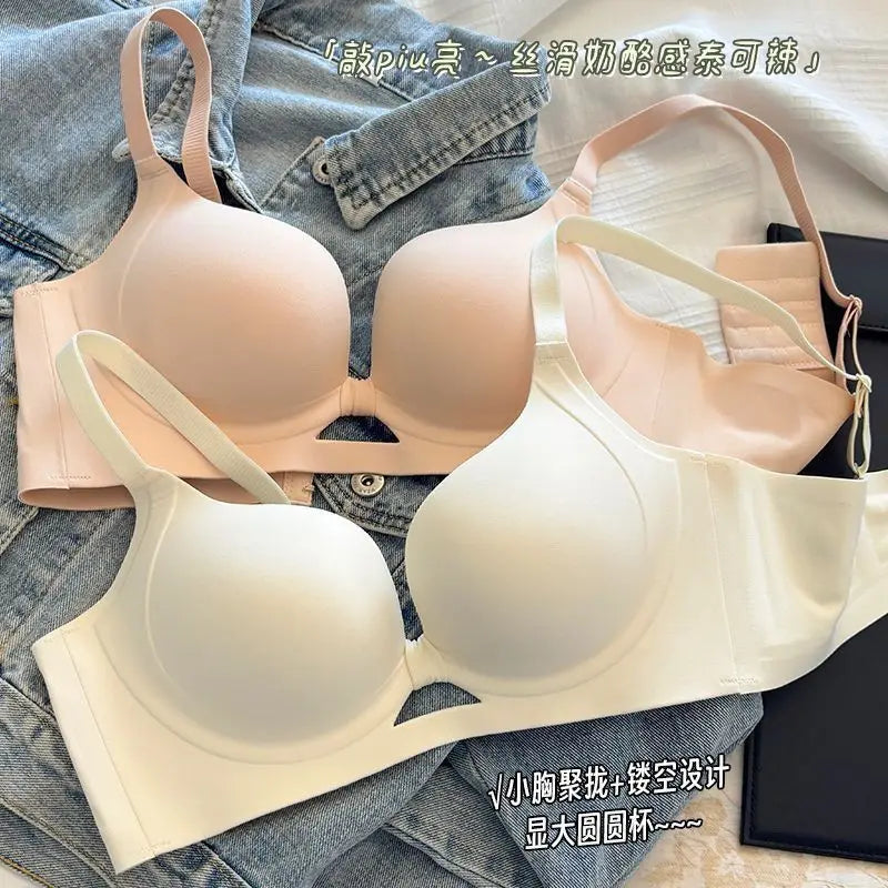 Anti Sagging Bra for Small Breasts, Seamless Wireless Bra with Side Coverage, Breathable Non Padded Bralette