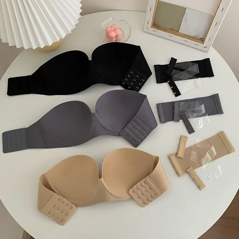 Beauty Back With Extension Belt NO Steel Ring Invisible Bra Without Straps Bralette Women Bras Sexy Strapless Bra Chest Wrap