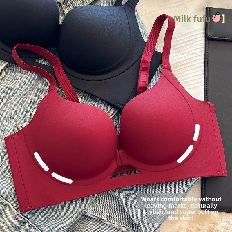 Anti Sagging Bra for Small Breasts, Seamless Wireless Bra with Side Coverage, Breathable Non Padded Bralette