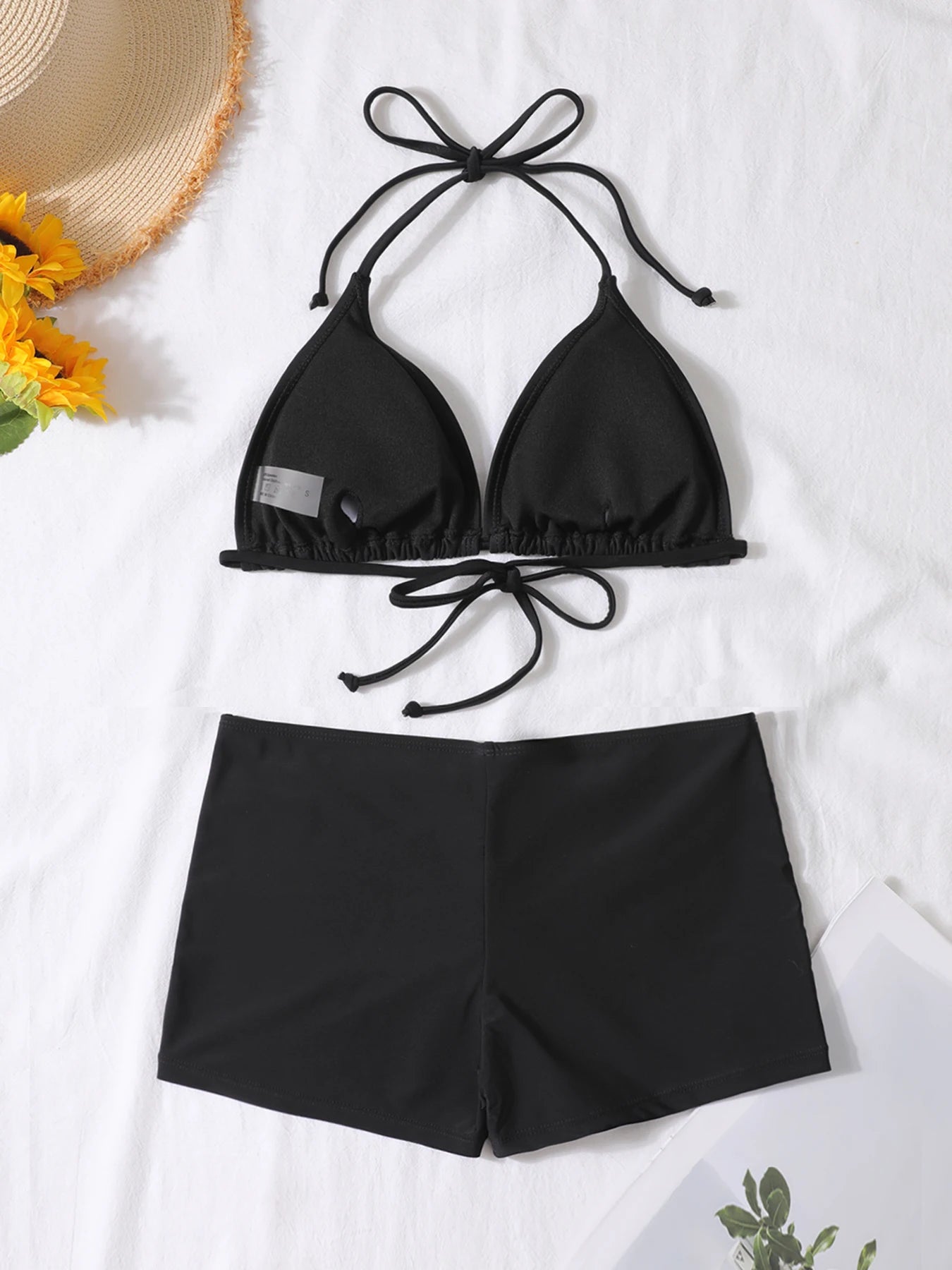 Women's Bikini Swimsuit European Style High Waist Bottom Separate Style Fashionable Poolwear for Ladies