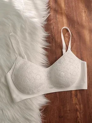 Bra Full Cup Japanese Lace Ultra Thin Wirefree Minimiser Seamless Slimming Large Chest Comfort Lift Nude Skin Tone Everyday S-XL