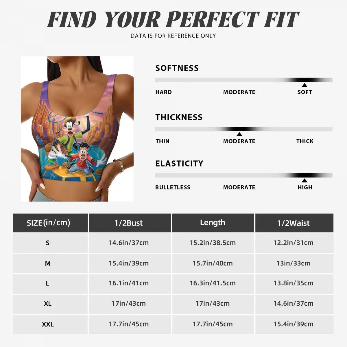 Custom Goofy Cartoons High Impact Sports Bras for Women Mangas Seamless Workout Running Crop Tank Tops