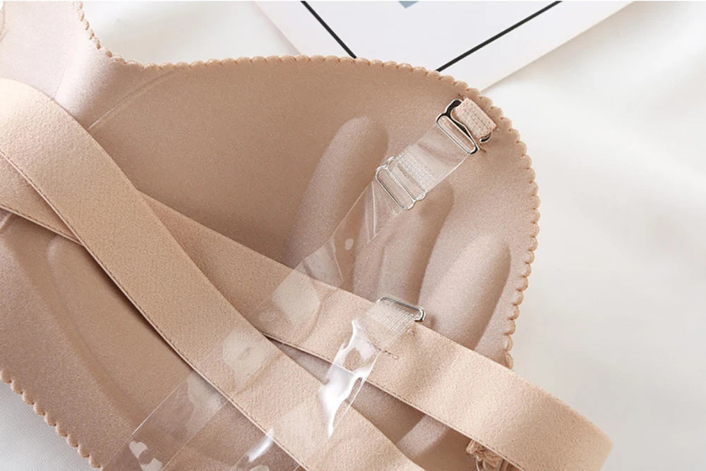 Strapless Bras For Women Wirefree Non Slip Tube Top Invisible Bralette Seamless Padded Bandeau Bra For Backless Dress