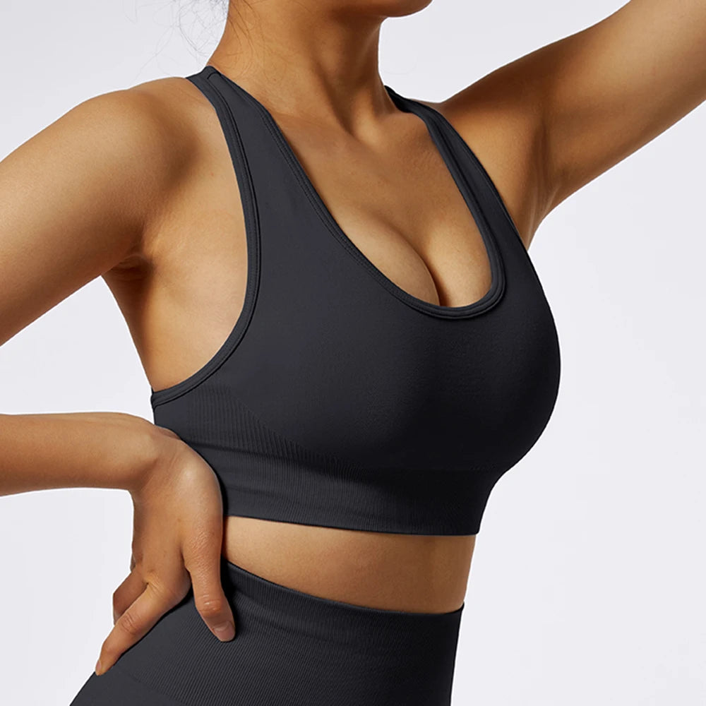 Women Yoga Bras Sexy Backless Sports Top Women Shockproof Breathable Underwear Bra Sports Top For Women Fitness Gym Top