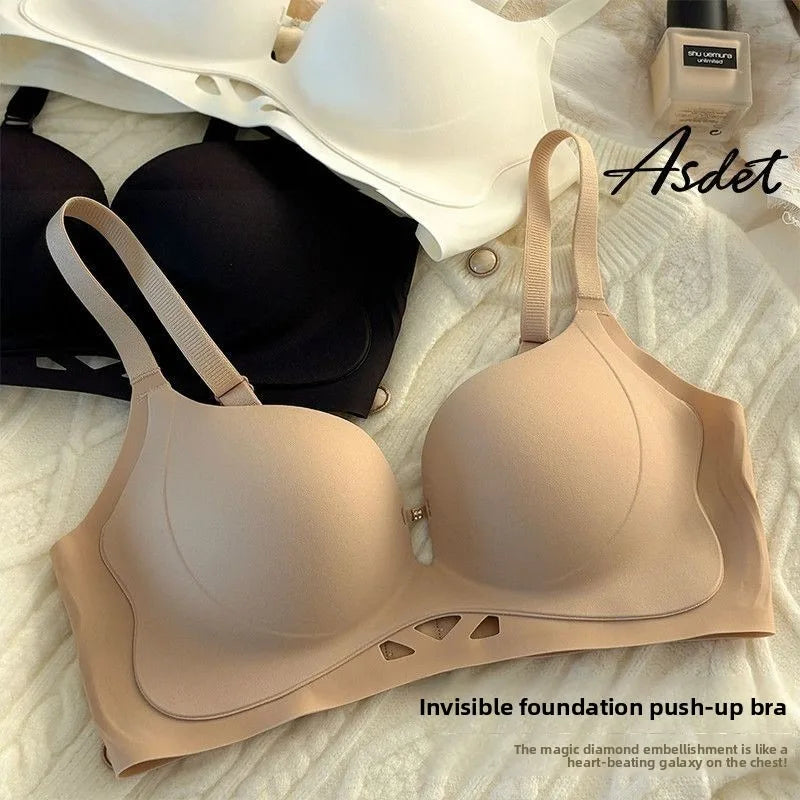 Push Up Bras for Small Chest  Invisible Skin Tone Plunge Bra with Lift No Show Coverage Comfortable Minimizer Strapless Adhesive