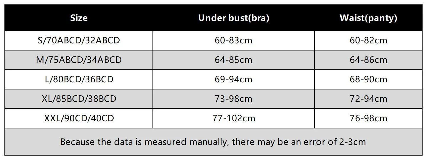 Varsbaby Women's Sexy Lace Transparent 1/2 Cup Lingerie Set Unlined Bras+Thongs Bra Set ABCD Cup