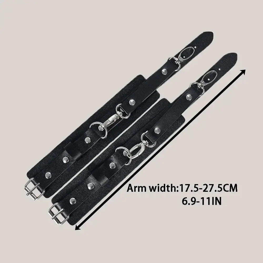 Women Sexy Leather Thigh Garter Belt Lingerie Leg Straps Bdsm Bondage Women Handcuffs Fetish Clothing Festival Rave Accessory