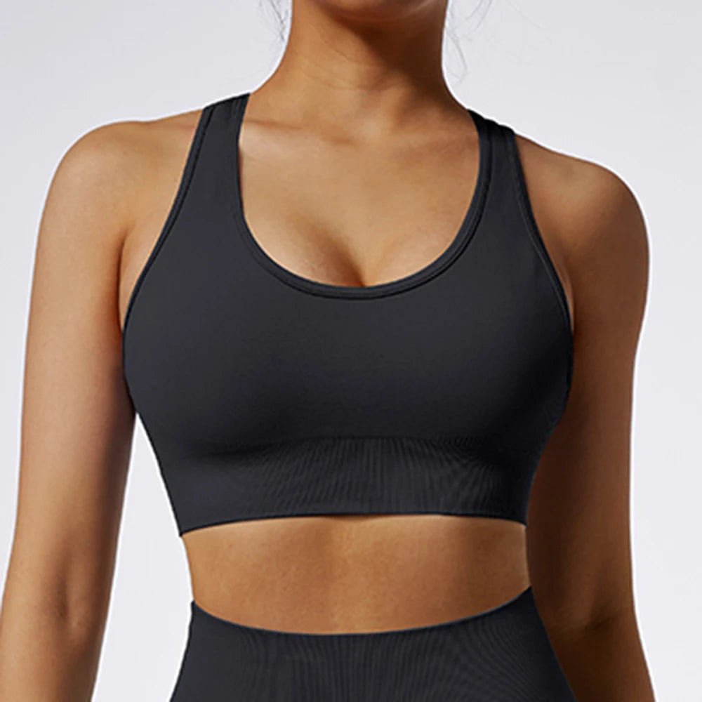 Women Yoga Bras Sexy Backless Sports Top Women Shockproof Breathable Underwear Bra Sports Top For Women Fitness Gym Top