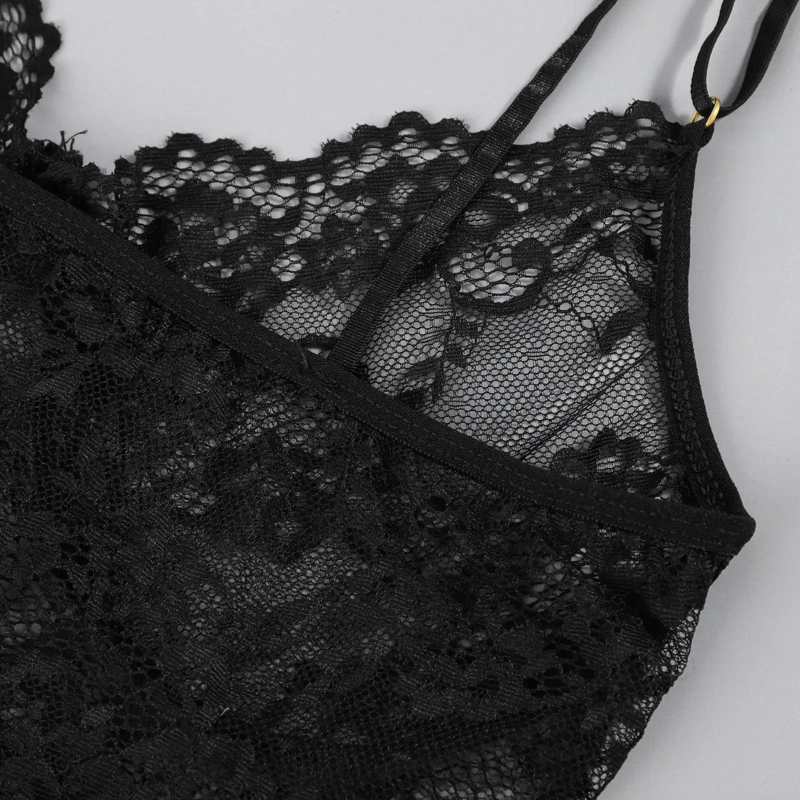 Porn Women Sexy Lingerie Sets Lace Halter Bra Bodysuit Garter Underwear Intimate Erotic Babydolls Sex Costumes Set
