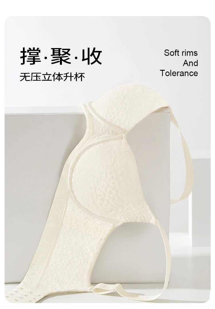 Lace Embroidery Womens Balconette Bra Full Cup Lightly Padded Underwire Female Large Size Lingerie 75 80 85 90 95  B C D E F