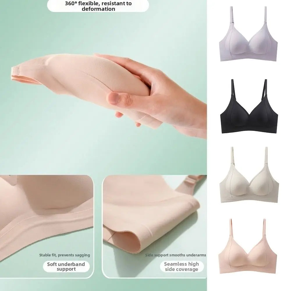 Breathable Deep V Wireless Push Up Bra Anti-sagging Shockproof Underwear for Women Lingerie Thin Seamless Bra Gifts