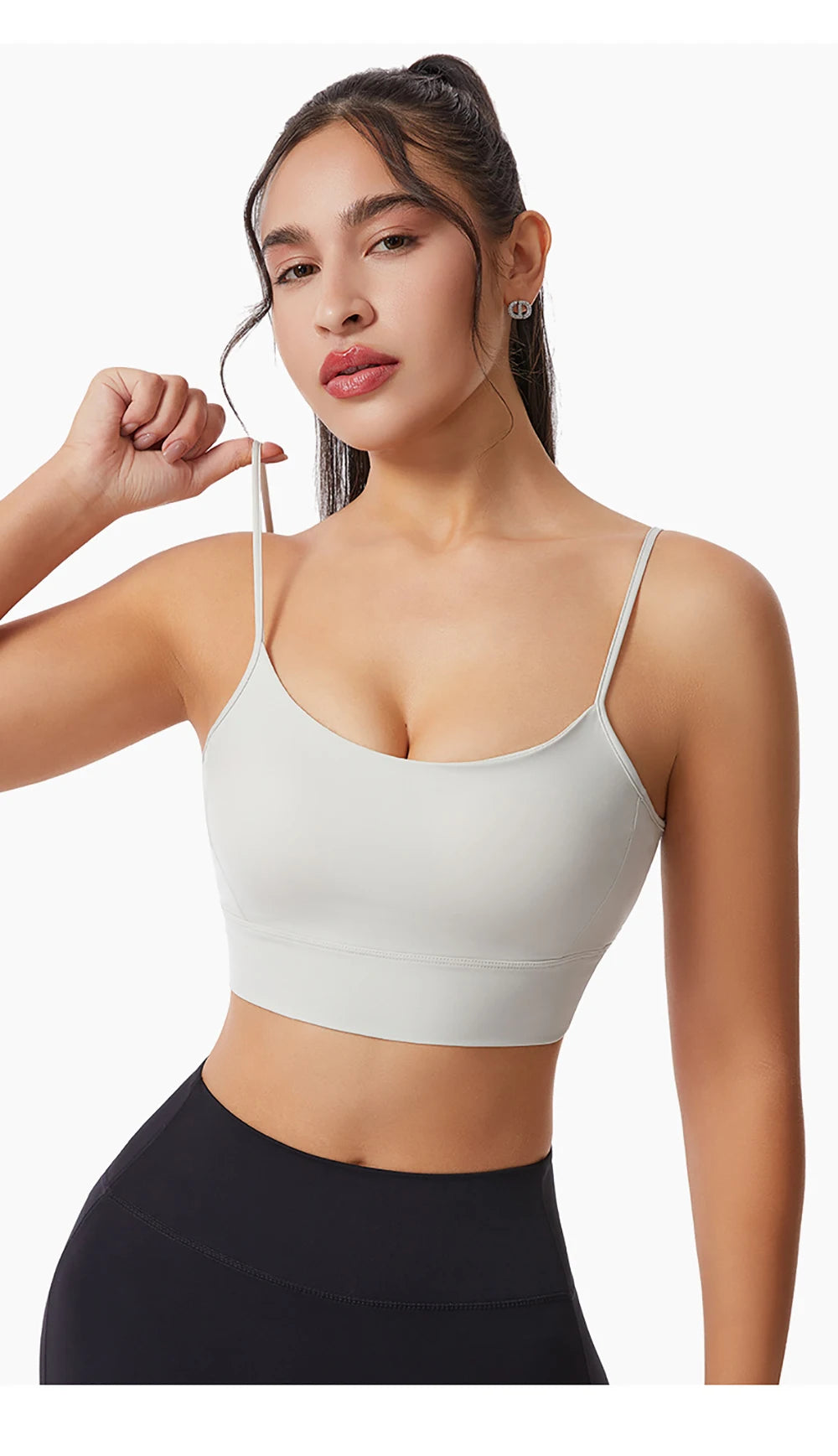 Low Back Sports Bra For Women Low Impact Padded Workouts No Underwire Bralette Beauty Back Yoga Spaghetti Straps Vest Tops