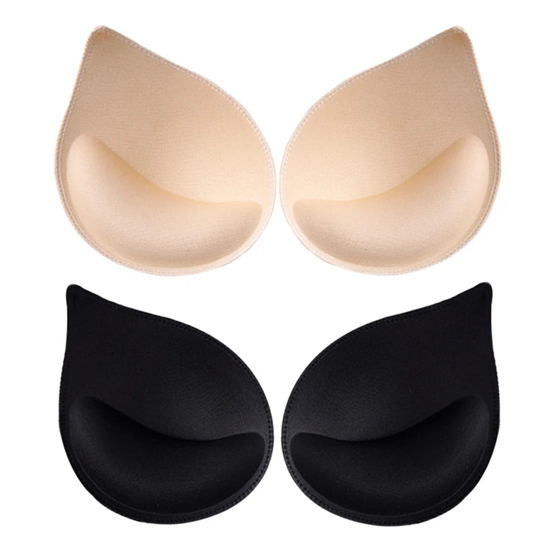1-3 Pairs Woman Plunge Swimsuit Padded Set Sponge Thick  Foam Push Up Enhancer Chest Cup Bikini Inserts Bra Pad