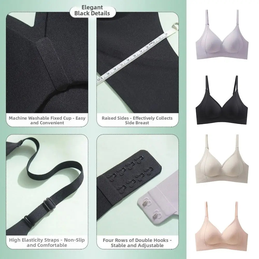 Breathable Deep V Wireless Push Up Bra Anti-sagging Shockproof Underwear for Women Lingerie Thin Seamless Bra Gifts