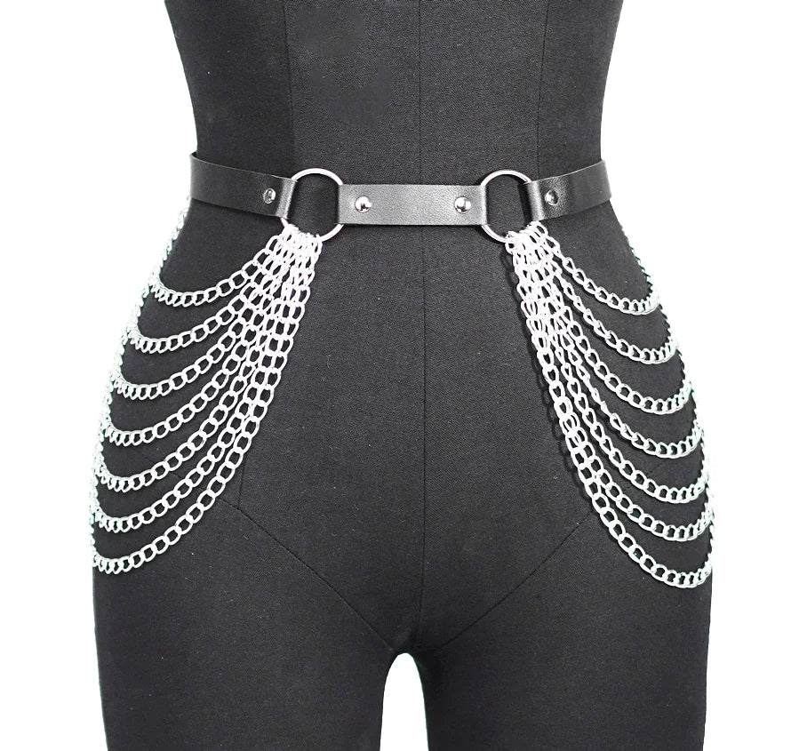 Sexy Lingerie for Women Chest Harness Corset Bra Cage Suspenders Goth Top Sword Belts Bondage Harness Belt Couple Underwear