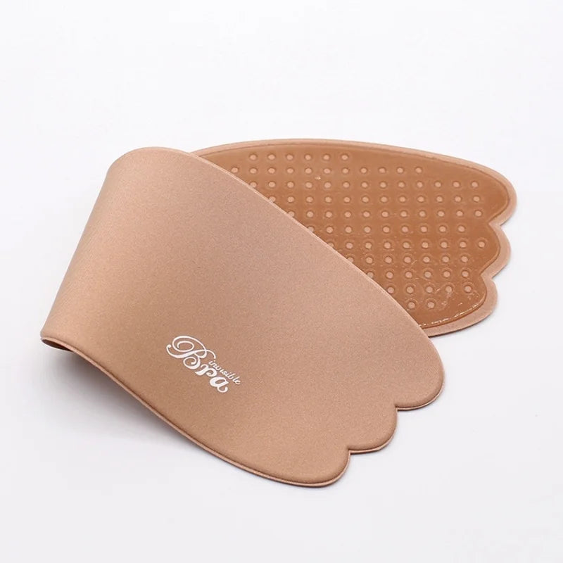 Reusable Invisible Push Up Bra Strapless Bras Silicone Self Adhesive Bras Nipple Cover Big Breasts Gathered Bralettes