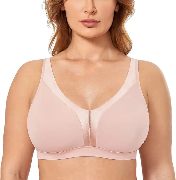 Daily Delimira Women Wireless Bras Underwear Plus Size Full Coverage Smooth Seamless Comfortable Unlined Bra