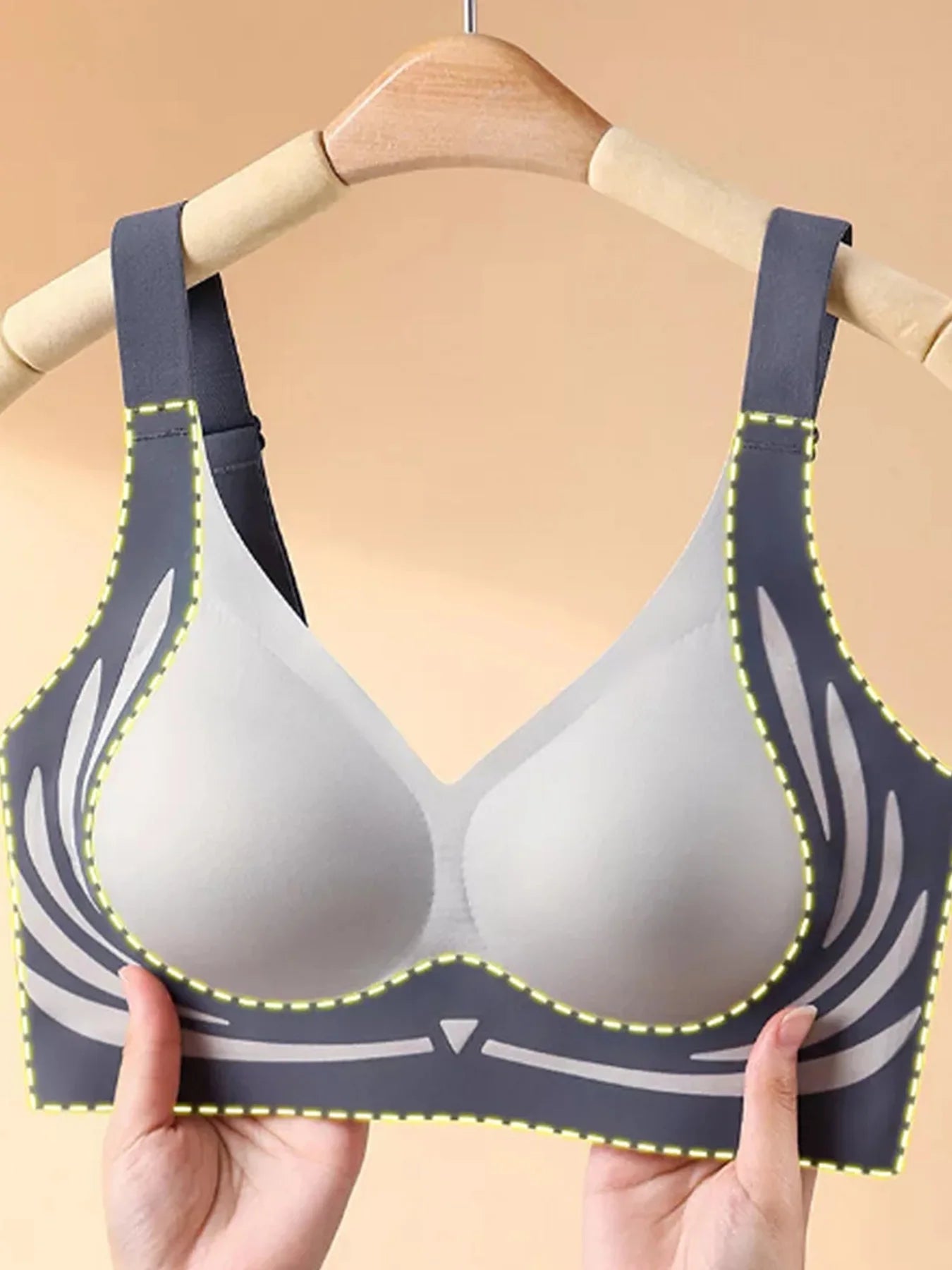 Push-Up Bras For Women Anti-sagging Lift-Up Bra Non-wired Brassiere Seamless Lift-up Yoga Fitness Sleep Vest Sports Brassiere