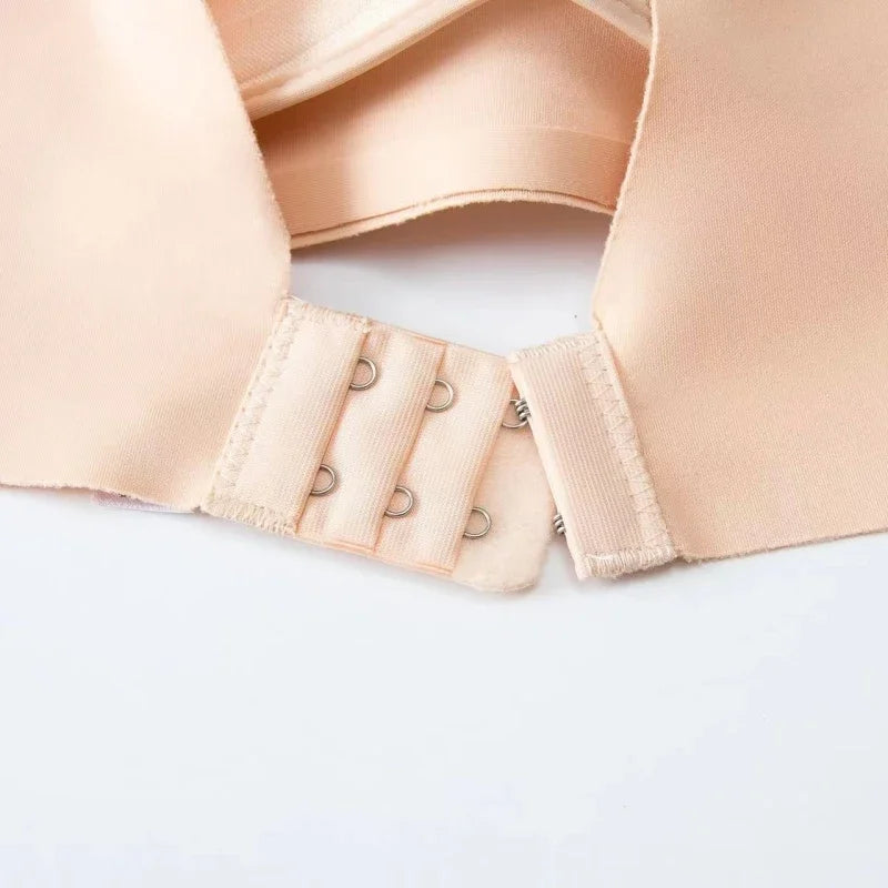 Women's bra, seamless underwear, large breasts, small breasts, gathering, thin semi-fixed cup, beautiful back bra, sexy
