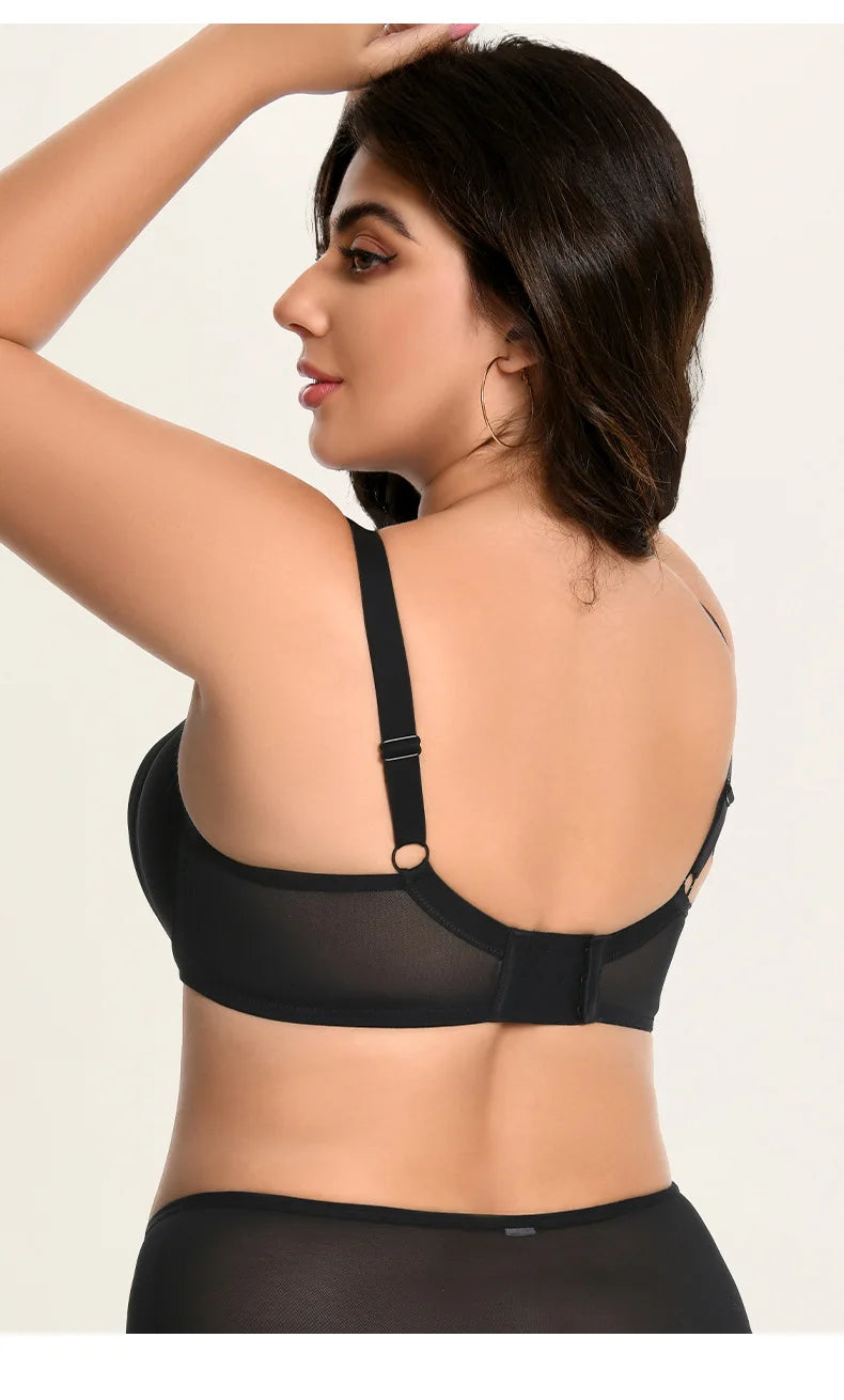 Minimizer Bra for Plus Size Women Full Coverage Wireless Bra D-I Cups | Anti-Sagging Support Breathable Minimize Bust Size