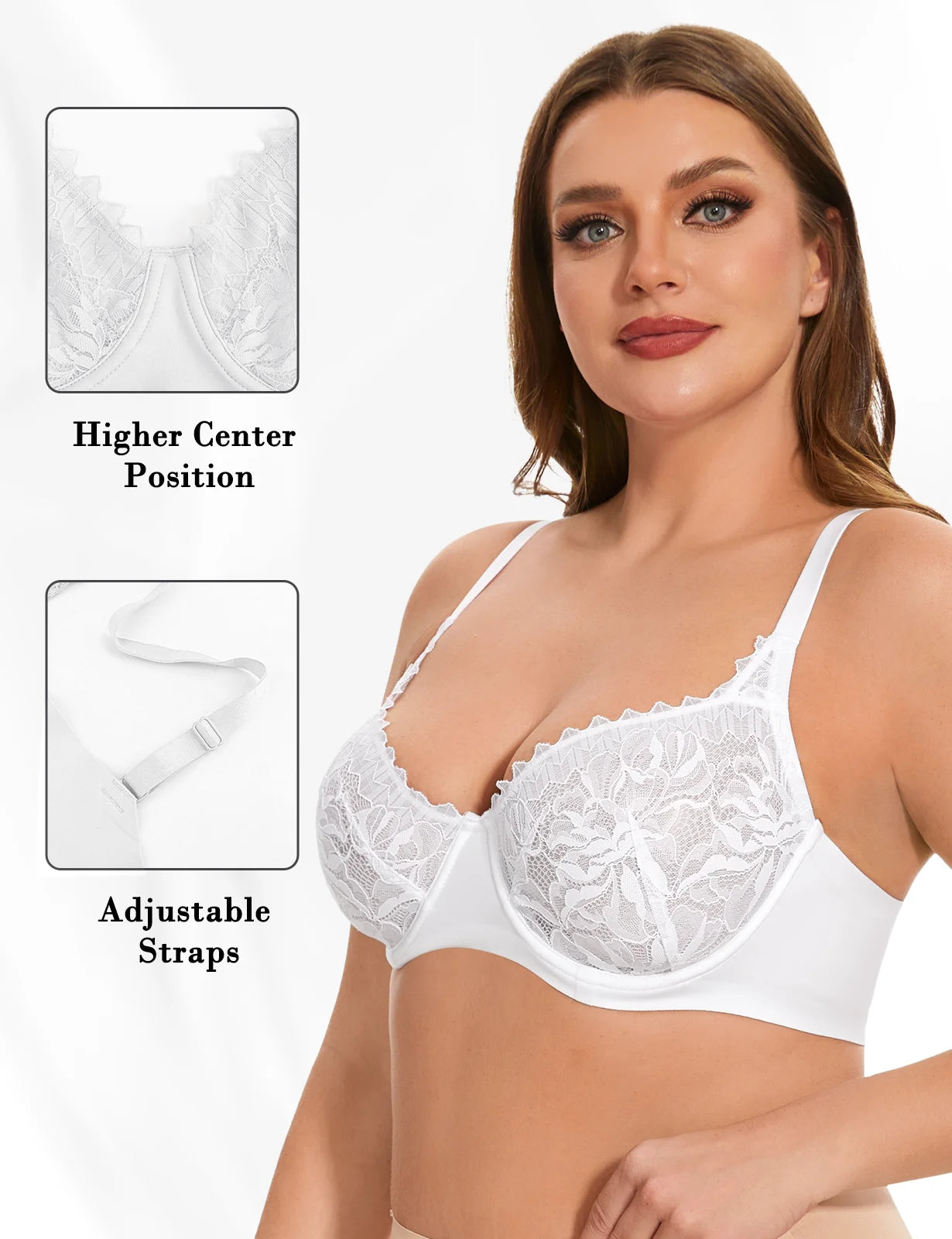New Mesh Bras For Women Lace Bra Unlined Sexy Lingerie Perspective Bra Underwire Everyday Ultra Thin Bras C D E F G H Cups