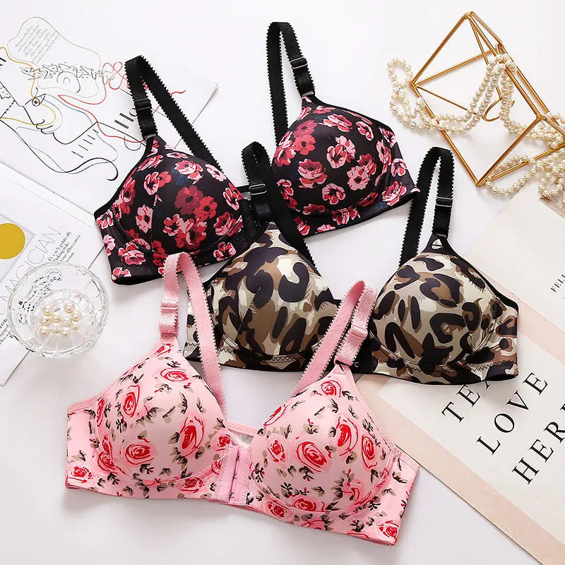 Seamless Sexy Bra For Women Push Up Thin Bras Wire Free Lingerie 3/4 Cup Bralette Underwear Breathable Front Closure Brassiere