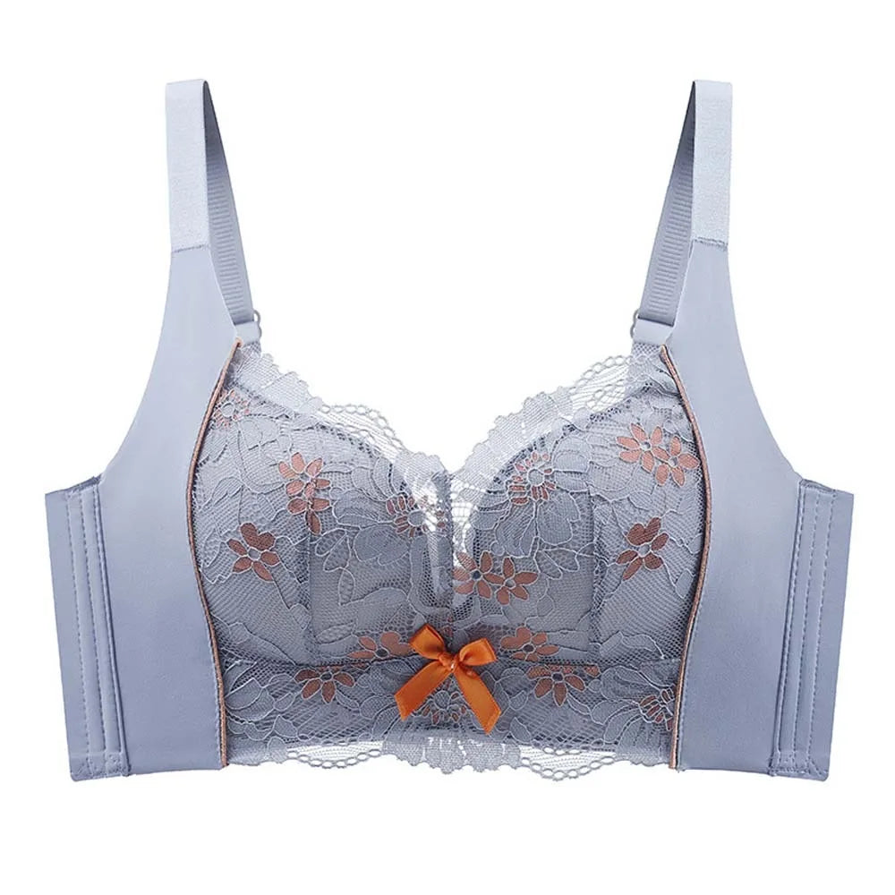 Gathered Breasts Wireless Deep V Bra Shockproof Close-fitting Brassiere for Women Anti-sagging Lingerie Seamless Lace Bras Girls