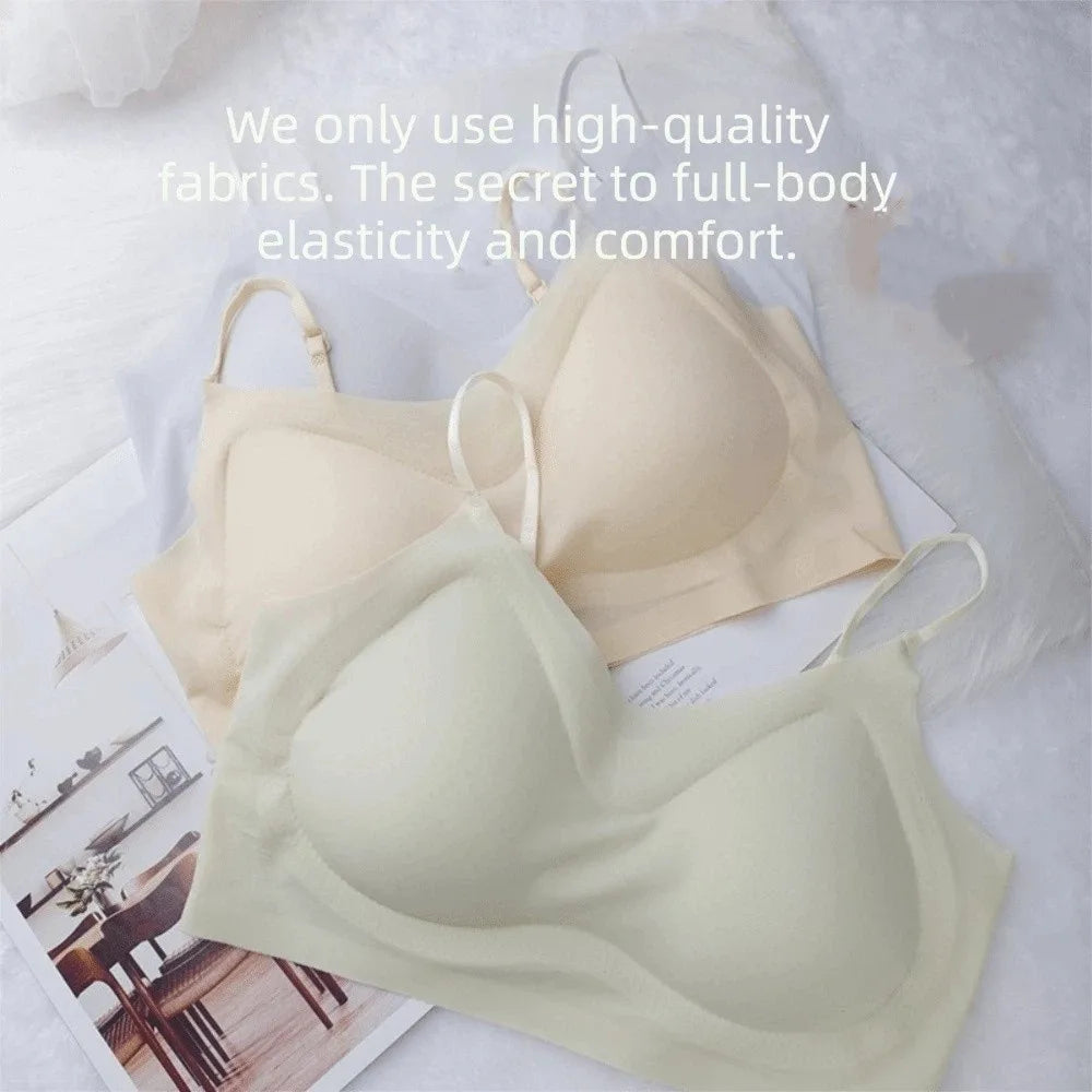 Breathable Close-fitting Seamless Bra Anti-sagging Shockproof Brassiere for Women Beautiful Back Wireless Deep V Bra Lady