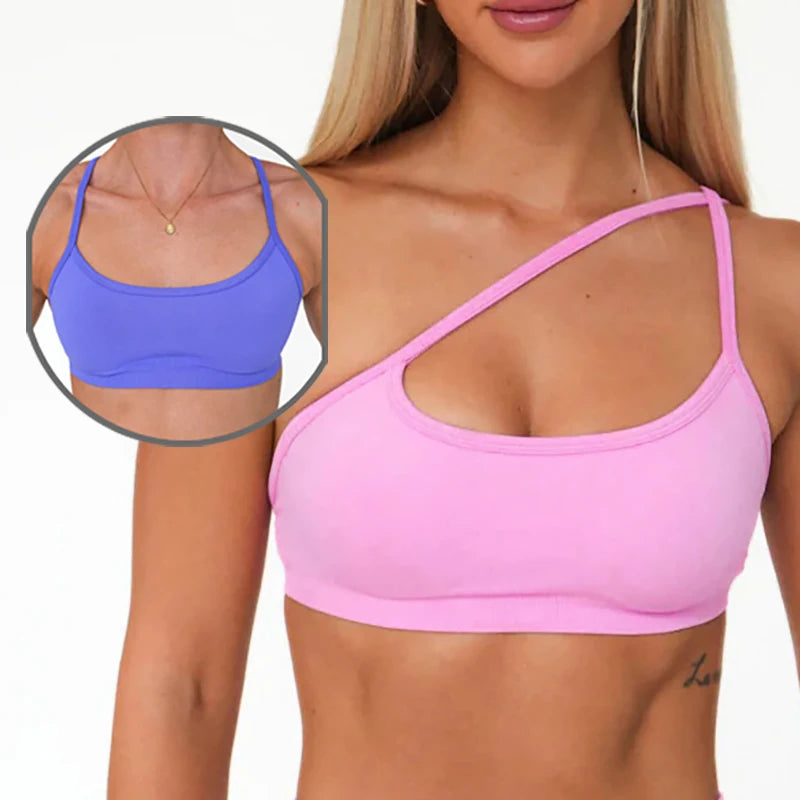 Women's Sports Bras For Running Push Up Seamless Yoga Bra Adjustable Straps Cross Back Fitness Athletic Bra Tops