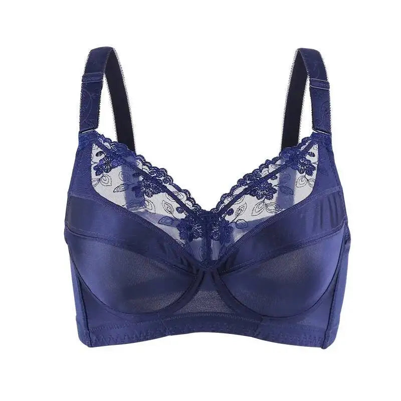 Lace Bra Unlined Bralette Brassiere Sexy Intimate Underwear B C D E F G H Cup 75 80 85 90 95 100 Plus Size Lingerie For Women