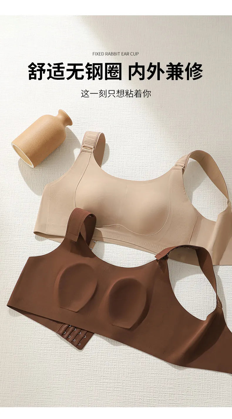Demand Women's Full Coverage Minimizer Bras Lift Breast Retracting Anti Sagging Seamless No Mark M -3XL for Daily Wear Sleeping