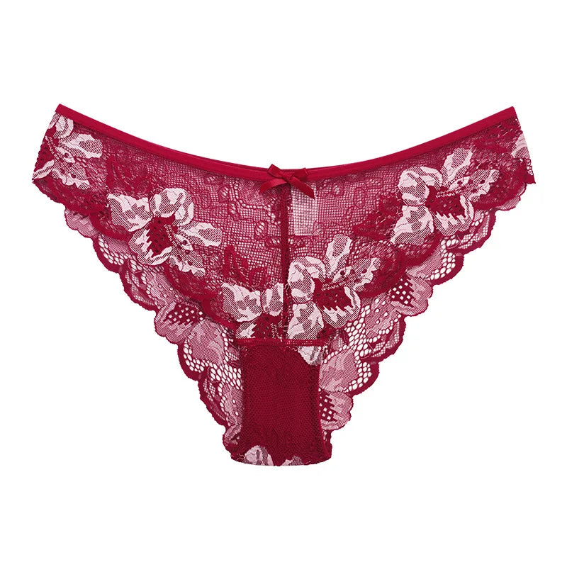 1pcs Large Size S-XXL Sexy Lace Women Panties Low Rise Floral Breathable Comfortable Sexy Lingerie Lady Briefs Fashion Underwear