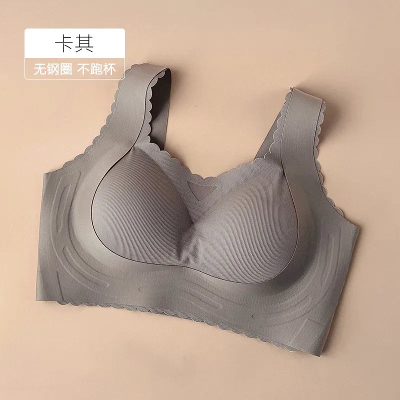 Bras for Women Minimiser Full Coverage Large Bust Wireless Push Up Anti Droop Seamless T-Shirt Bra Plus Size Everyday Bra