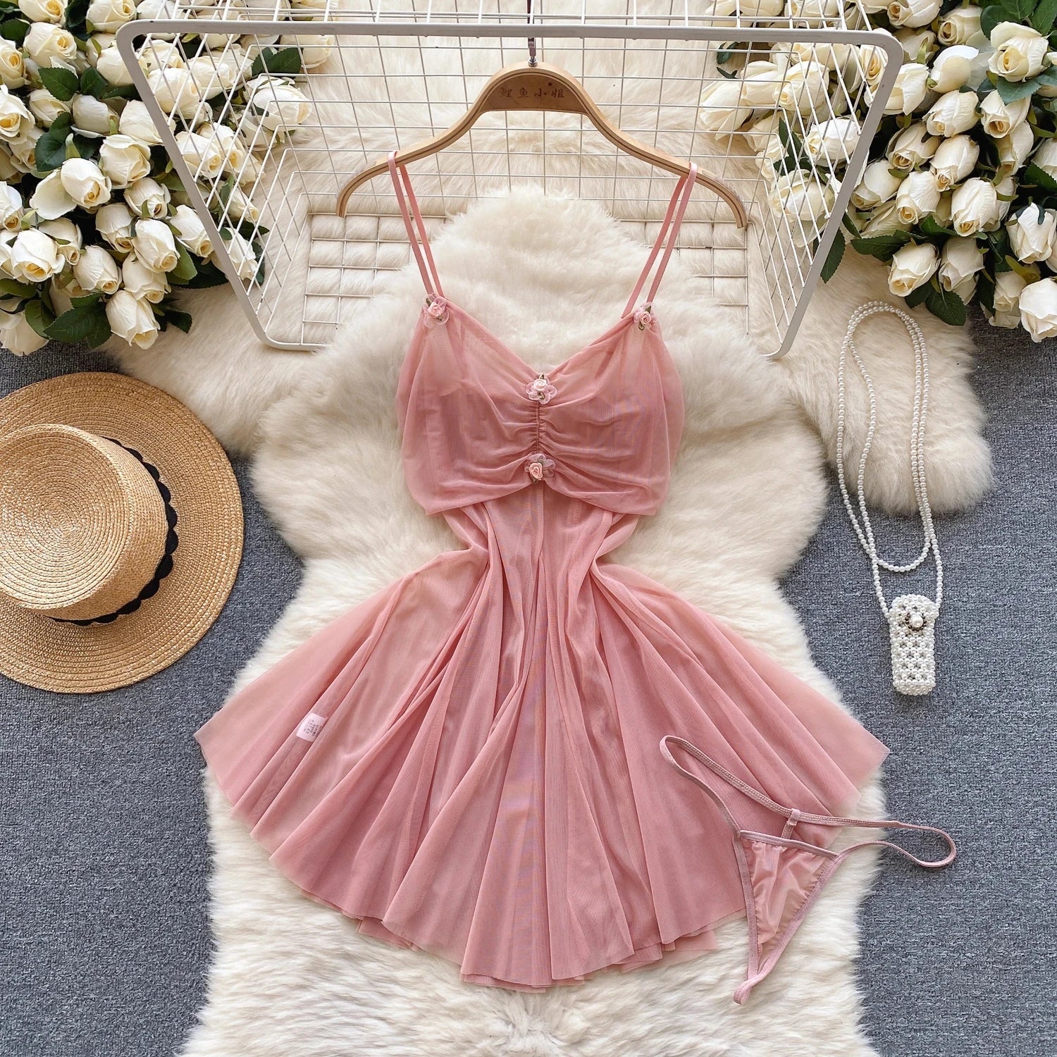 Backless Hotsweet Bow Lingerie For Women See Through Mesh Sexy Bunny Costume Lingerie Bodysuit 4 Piece Jumpsuit Spot Lace Cospla