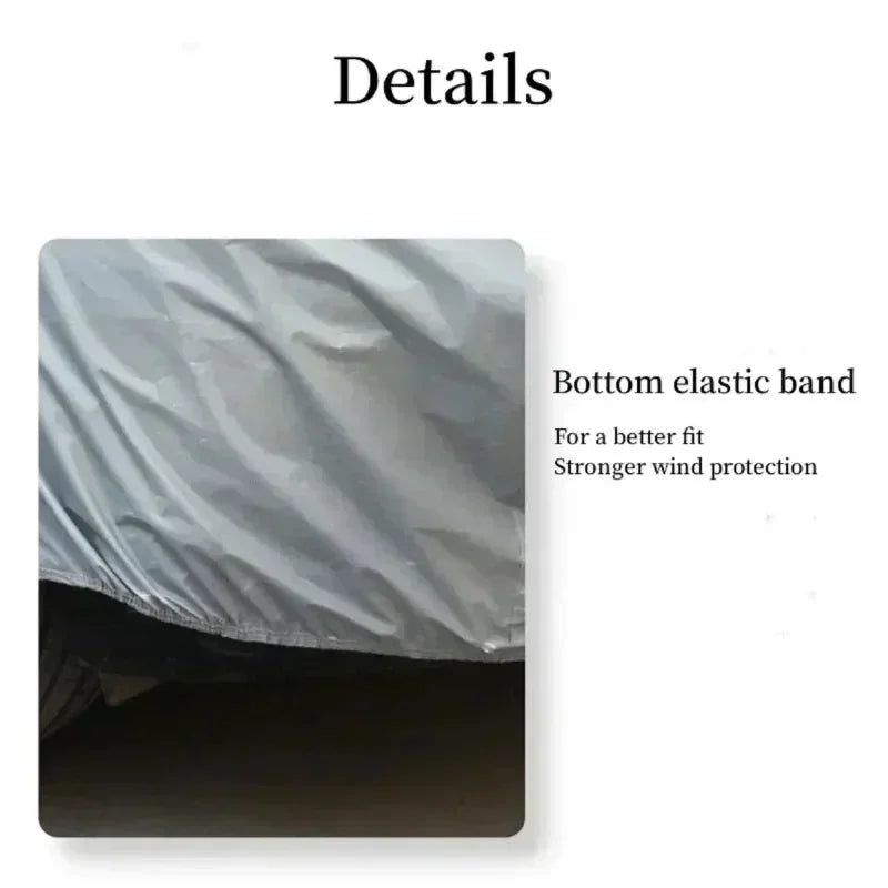 Universal Full Car Cover Portable Outdoor Waterproof UV Protection Anti-Scratch Resistant Car Clothing Auto Dust Cover Accessory