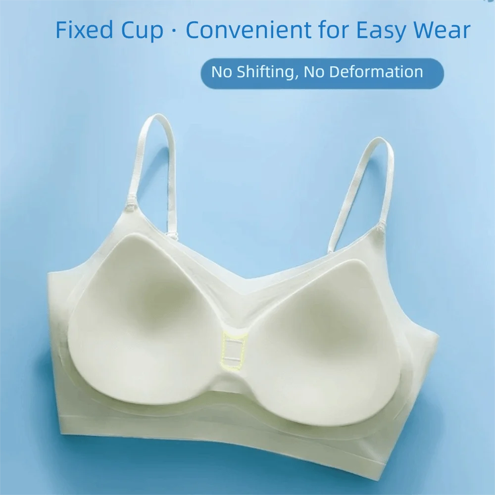 Breathable Close-fitting Seamless Bra Anti-sagging Shockproof Brassiere for Women Beautiful Back Wireless Deep V Bra Lady