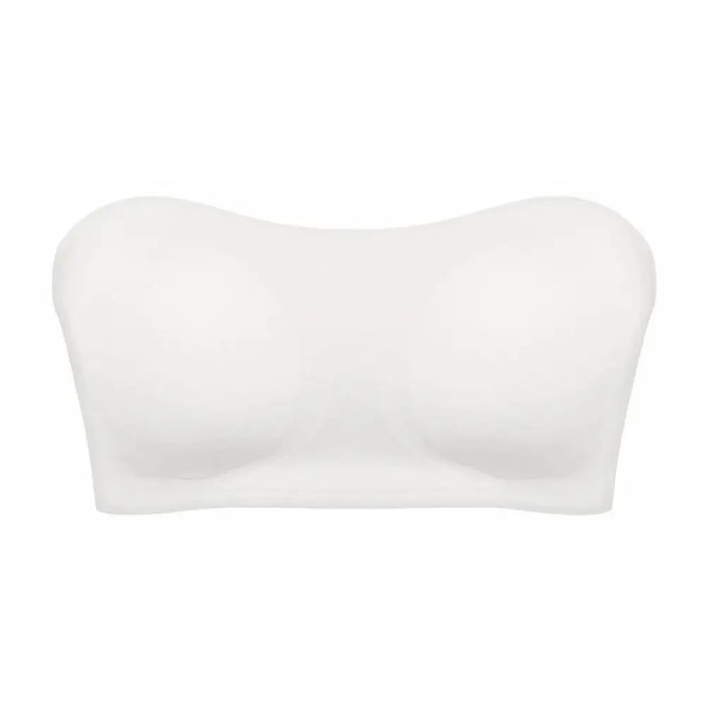 Invisible Bra with Side Breast Buttons Half Cup Contoured Cups Strapless Bra Anti-slip Off-shoulder Dress Top Pairing Bra