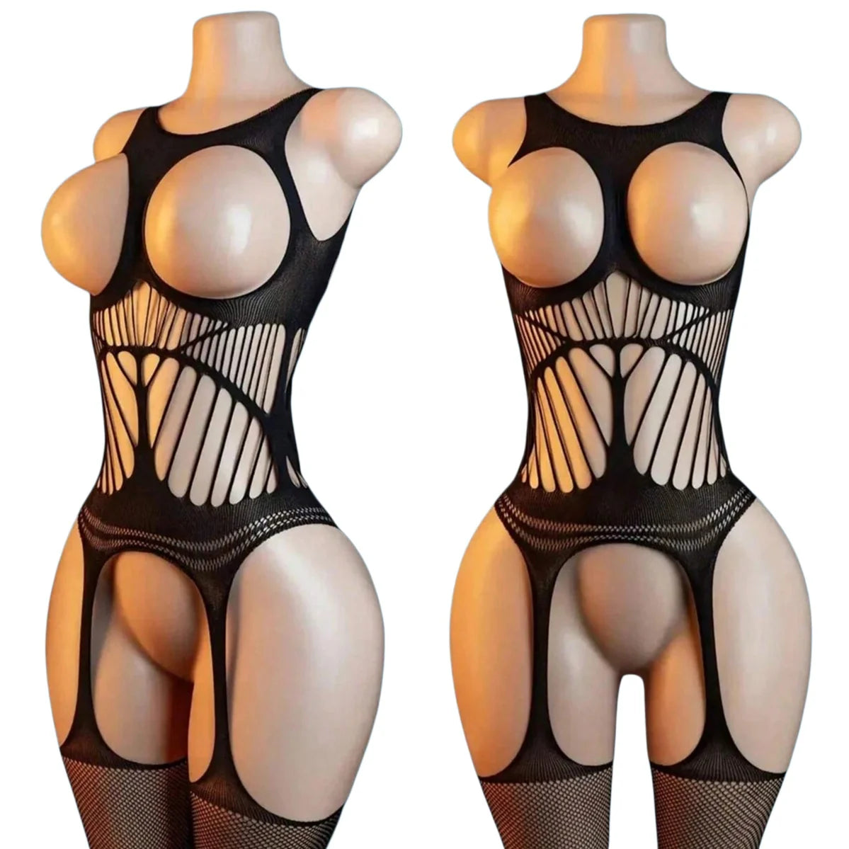 Erotic Open Crotch Bodystocking Lingerie Black Women Bodysuit Sexy Porn Sleeveless Underwear Lenceria Sexual Mujer Crotchless