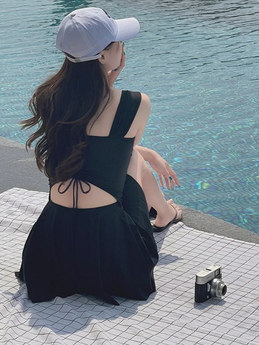 New One-piece Swimsuit for Women, Covering The Belly and Slimming Down, Gathering Sexy Seaside Swimsuits, Soaking in Hot Springs