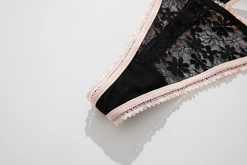Lace Bow Panties Sexy Female Lingerie Daily Home Wear Solid Thongs Underwear Women Low Waist Panties Breathable Трусы Женские