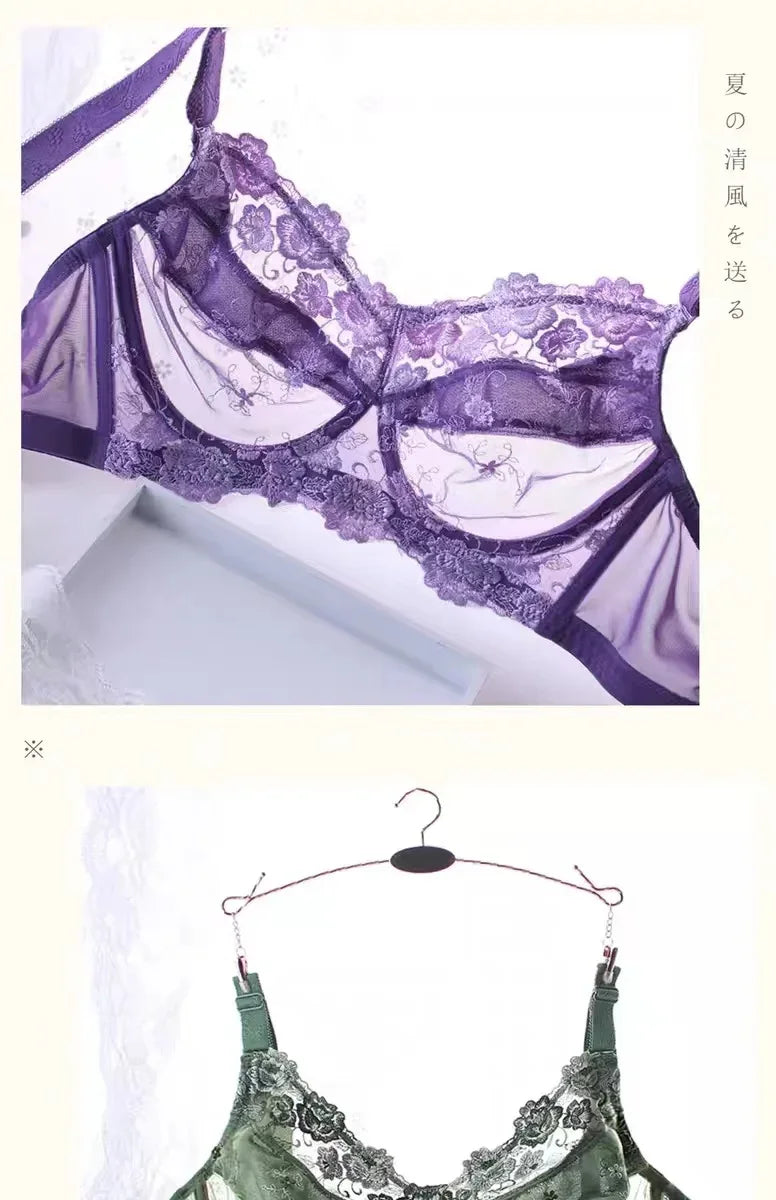 Full Coverage Plus Size Women Sexy Lace Bra Underwire Embroidery Brassiere 75 80 85 90 95 100 105 110 B C D E F G H