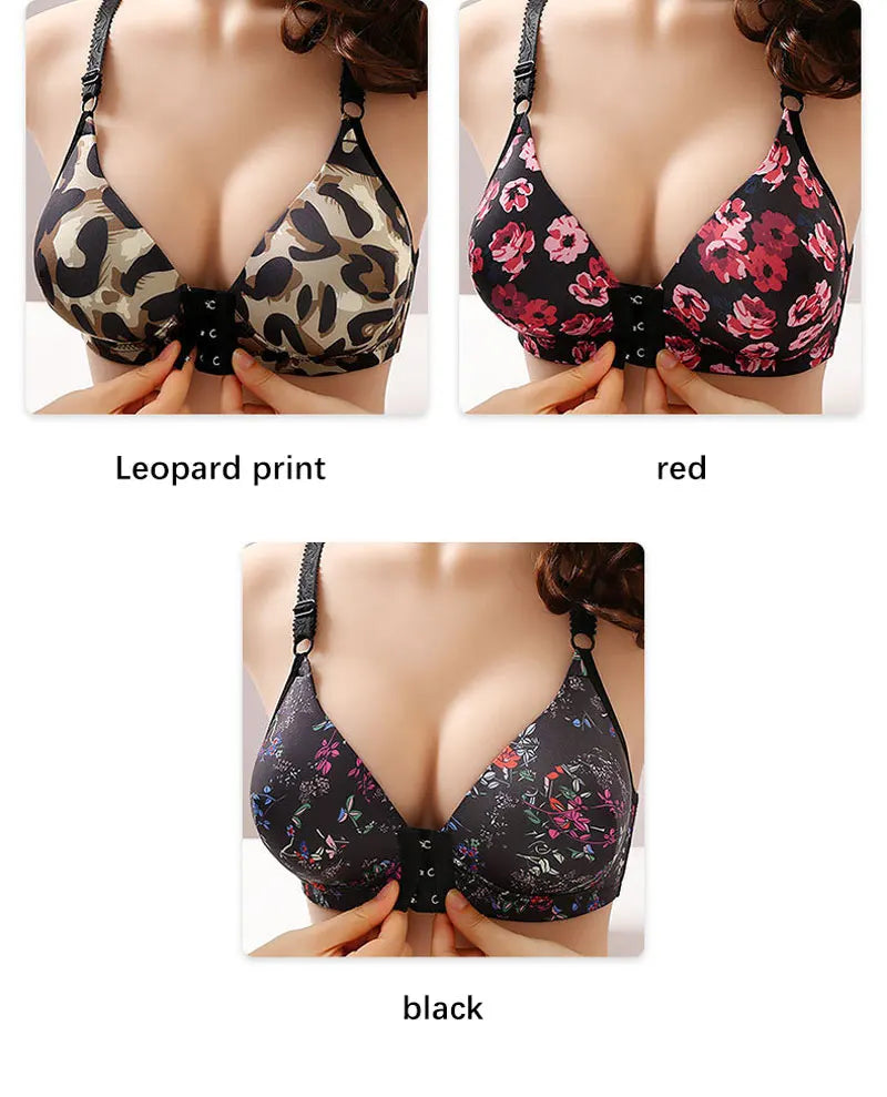 Seamless Sexy Bra For Women Push Up Thin Bras Wire Free Lingerie 3/4 Cup Bralette Underwear Breathable Front Closure Brassiere